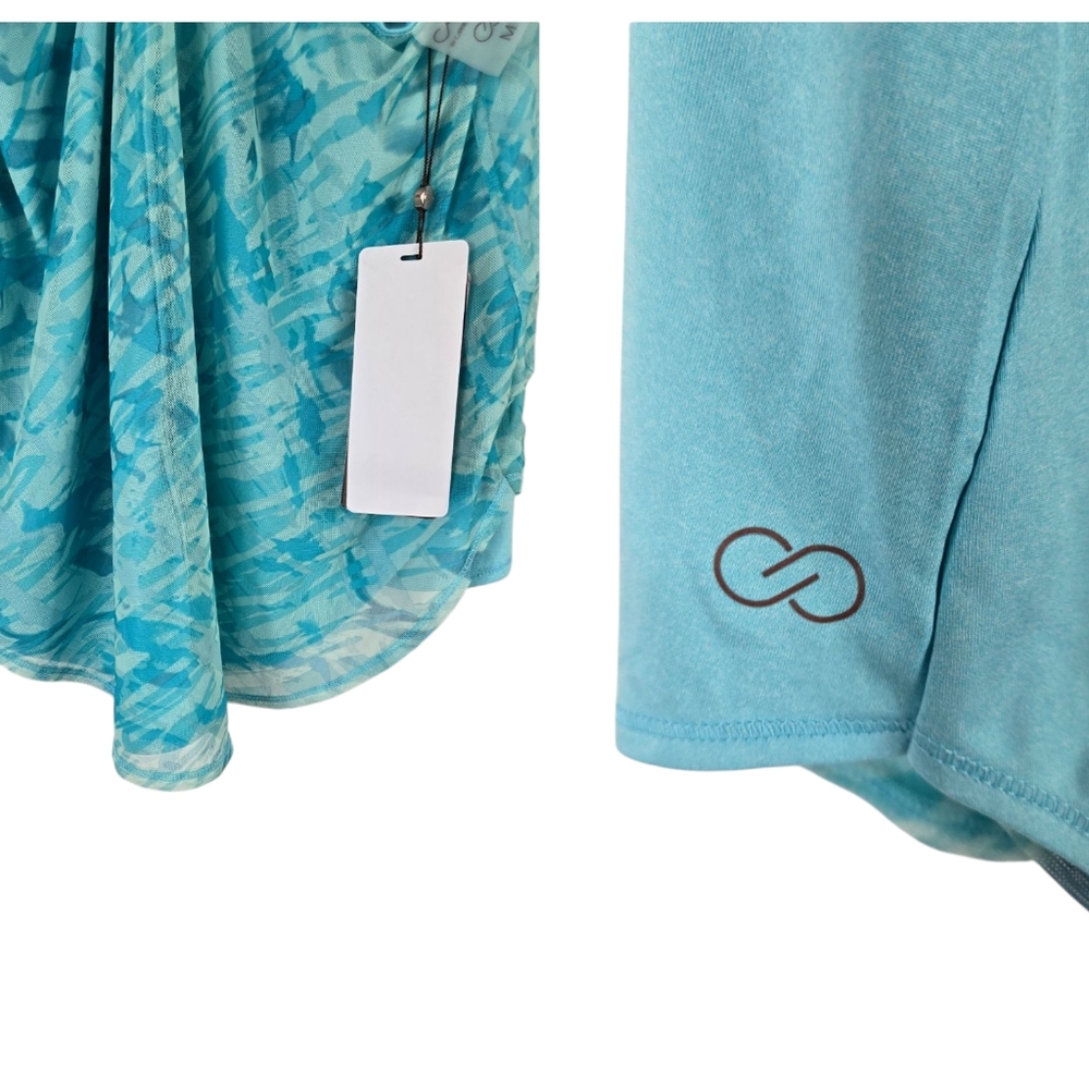 Calia Blue Mesh Reversible Racerback Top - Picture 6 of 14